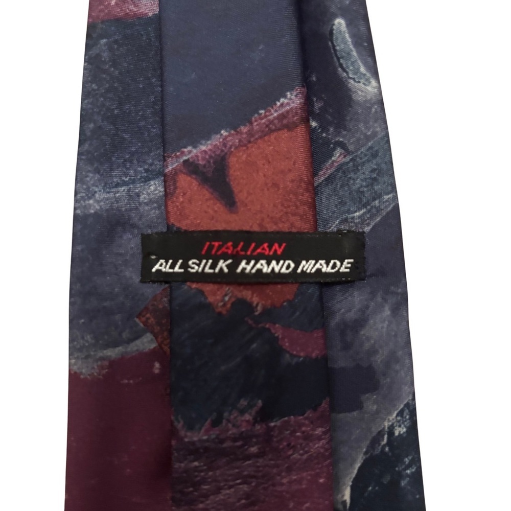 Vintage Italian Silk Abstract Multicolor Tie - Picture 3 of 3